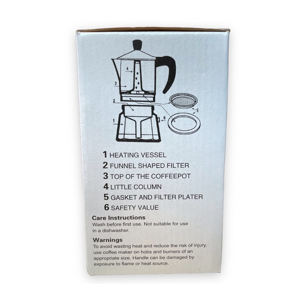 3 Cup Stovetop Espresso Maker & 8PC Purple Stripe Espresso Set with Chrome Rack - Picture 12 of 13